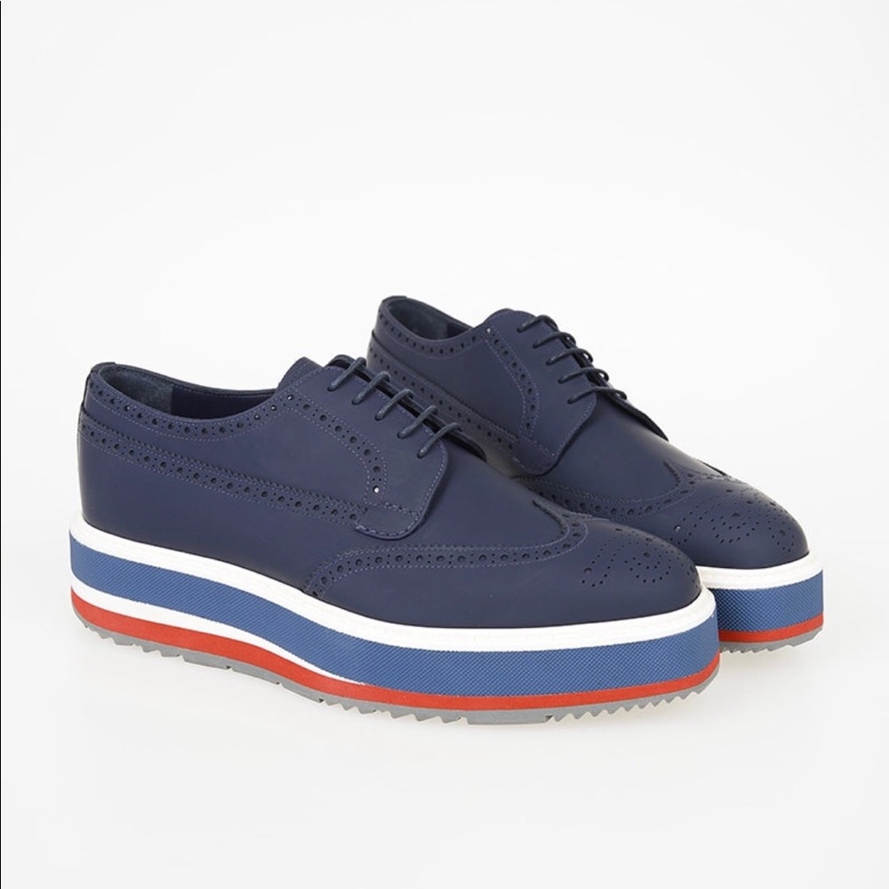 Mena blue Prada platform